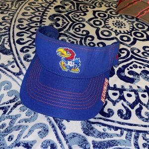 47 Brand Blue Visor with Red kansas jayhawks